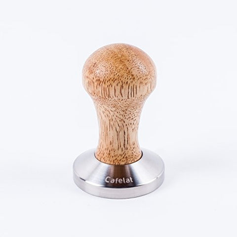 Cafelat Stainless Steel and Wood Espresso Tamper (58mm Convex)