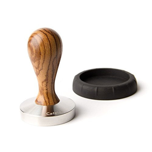 Cafelat Drop Espresso Tamper - 58mm Flat / Zebra Wood