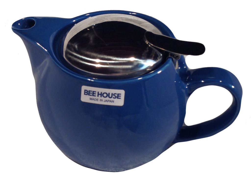 Bee House Ceramic 15oz Teapot (Royal Blue)